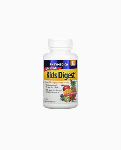 Enzymedica Kids Digest Chewable Digestive Enzymes Fruit Punch Ферменти 60 chewable tablets, 60 шт