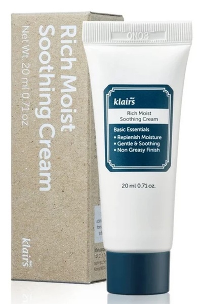 Dear Klairs Rich Moist Soothing Cream Зволожуючий заспокійливий крем для обличчя 20 g, 20 g