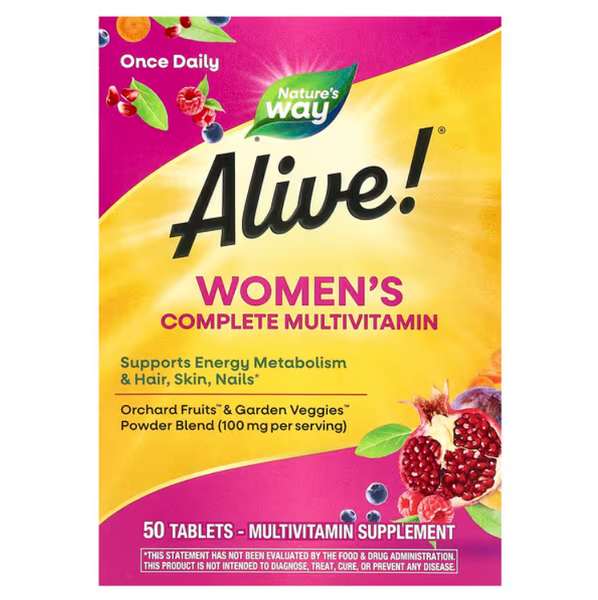 Nature's Way Alive! Women's Energy Комплексні мультивітаміни для жінок 50 tabs, 50 шт