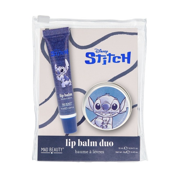 MAD BEAUTY Disney Stitch Denim Lip Balm Duo Бальзам для губ 2 шт, 2 шт