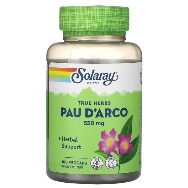 Solaray Pau D'Arco Кора мурашиного дерева 550 mg 100 Capsule, 100 шт