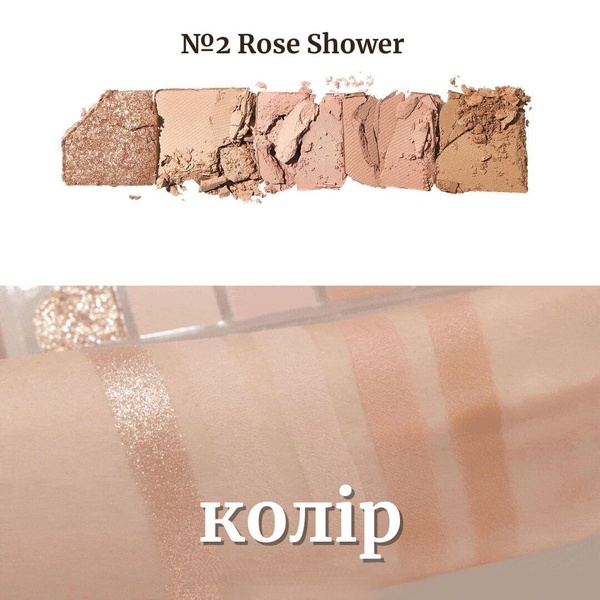 UNLEASHIA Mood Shower Eye Palette Палетка тіней для повік 4 g