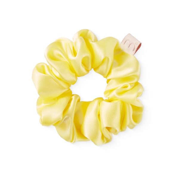 MON MOU SILK LARGE SCRUNCHIE WHITE Об'ємна жовта резинка з натурального шовку 1 шт, 1 шт