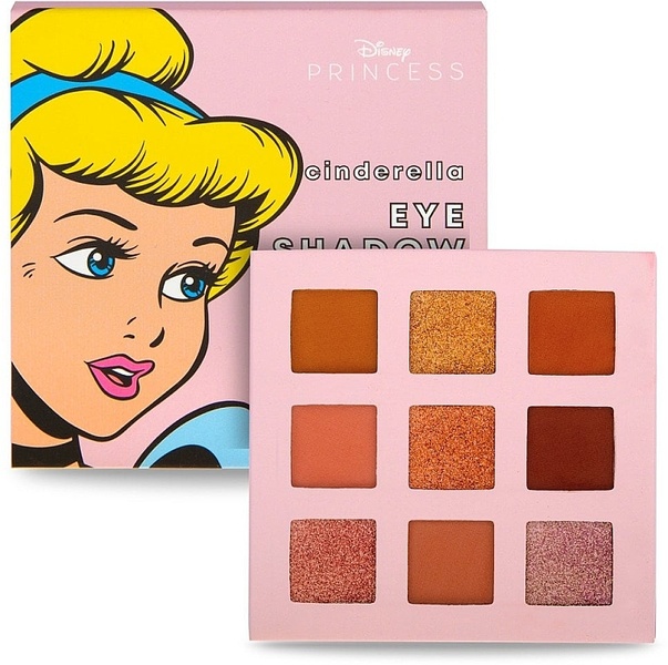 MAD BEAUTY Disney Cinderella Mini Eyeshadow Palette Палетка тіней 9x1.1g, 9x1.1g