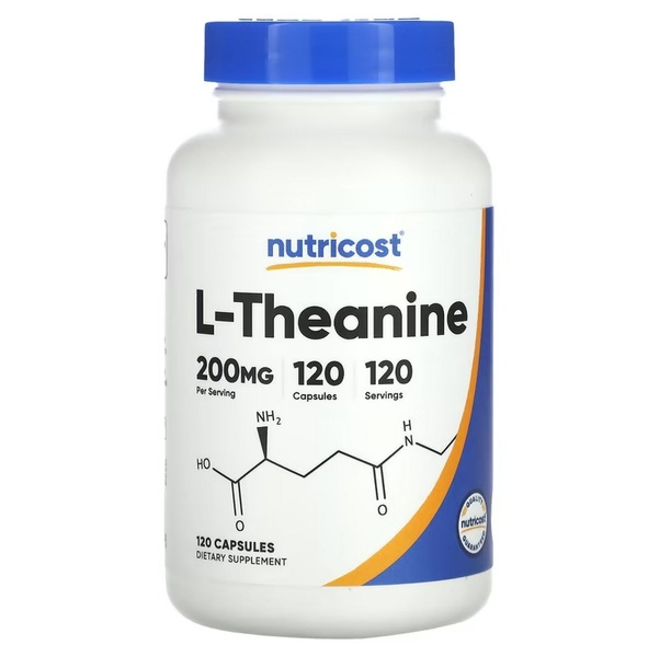 Nutricost L-Theanine L-теанін 200 mg 120 Capsules, 120 шт