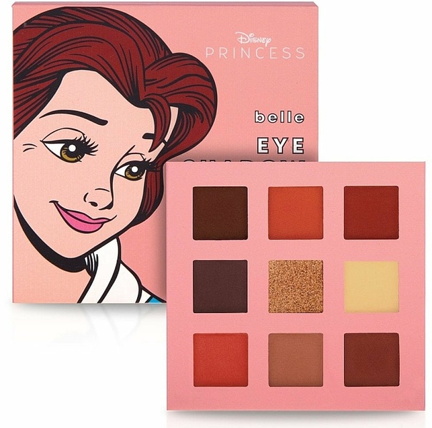 MAD BEAUTY Disney Belle Mini Eyeshadow Palette Палетка тіней 9x1.1g, 9x1.1g