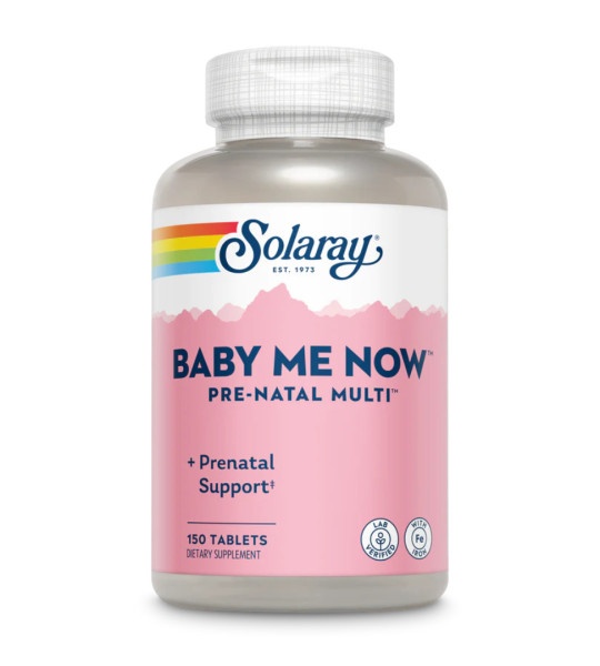 Solaray Baby Me Now Пренатальний мультивітамін 150 tablets, 150 шт