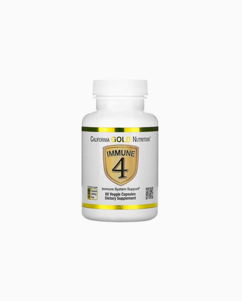 California Gold Nutrition Immune 4 Immune System Support Комплекс для імунітету 60 Veggie Capsules, 60 шт