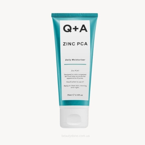 Q+A Zinc PCA Daily Moisturiser Зволожуючий крем для обличчя, 75 ml