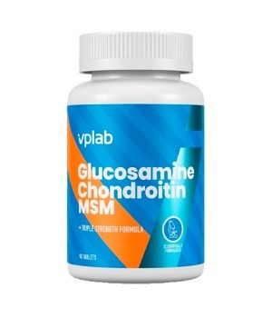 VPLab Glucosamine Chondroitin MSM Глюкозамін хондроїтин МСМ 90 шт, 90 шт