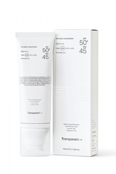 Transparent Lab Invisible Sunscreen SPF 50+ Невидимий сонцезахисний крем 100 ml, 100 ml