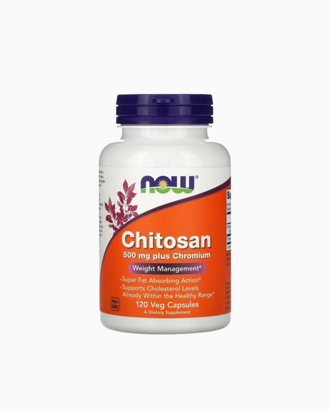 Now Foods Chitosan Plus Chromium Хітозан з хромом 500 mg 120 vegetarian capsules, 120 шт