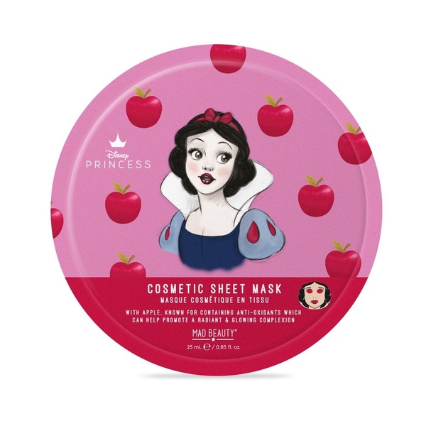 MAD BEAUTY Princess Princess Snow White Cosmetic Sheet Mask Маска для обличчя 25 ml, 25 ml