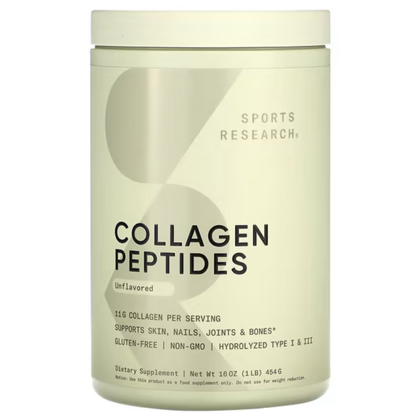 Sports Research Collagen Peptides Unflavored Колагенові пептиди 454 g, 454 g