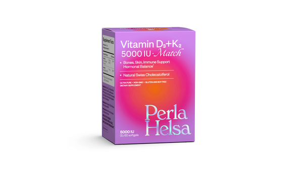 Perla Helsa Вітамін D3 + K2 MATCH 5000 IU + 75 mcg 60 капсул, 60 шт