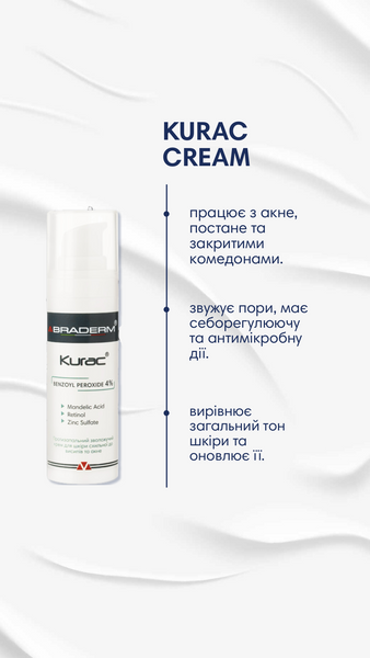 BRADERM Kurac Cream Активний протизапальний крем 30 ml, 30 ml