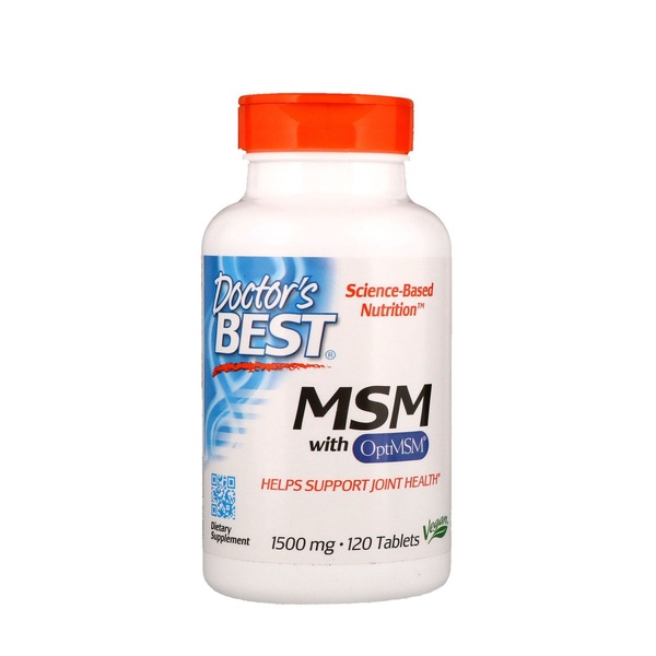 Doctor's Best MSM Метилсульфонілметан 1500 mg 120 tabs, 120 шт