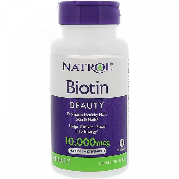 Natrol Biotin 10 000 mcg Біотин максимум 100 tabs, 100 ml