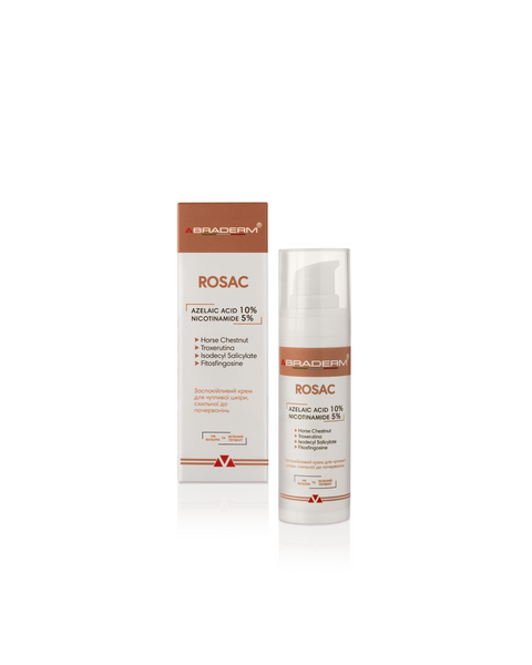 BRADERM Rosac Cream Заспокійливий крем для чутливої шкіри 30 ml, 30 ml