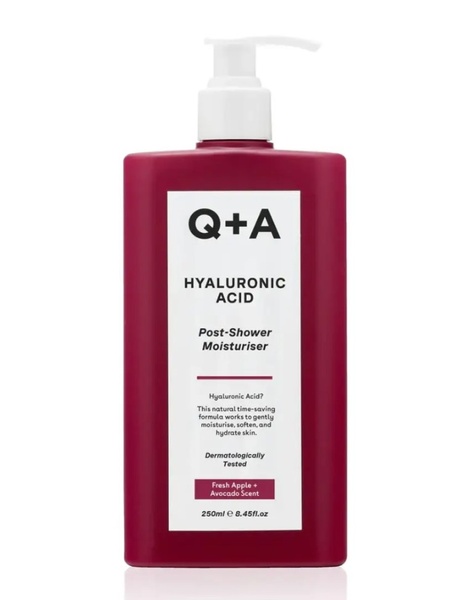 Q+A Hyaluronic Acid Post-Shower Moisturiser Засіб для інтенсивного зволоження вологої шкіри, 250 ml