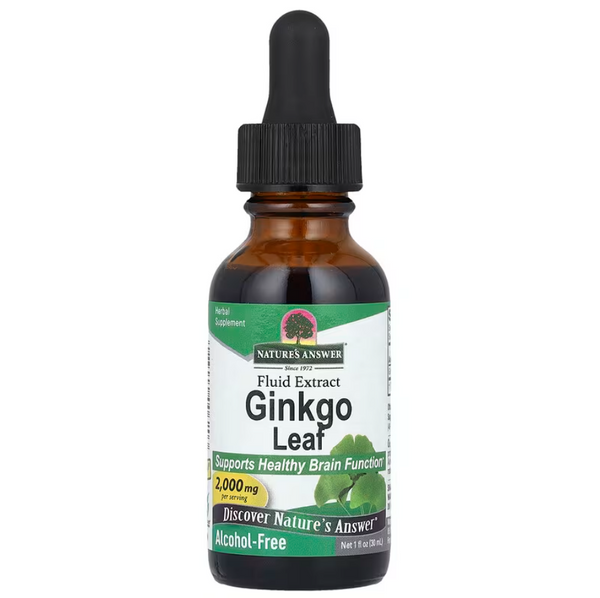 Nature's Answer Ginkgo Alcohol-Free 2000 mg Рідкий екстракт Гінкго білоба 30 ml, 30 ml