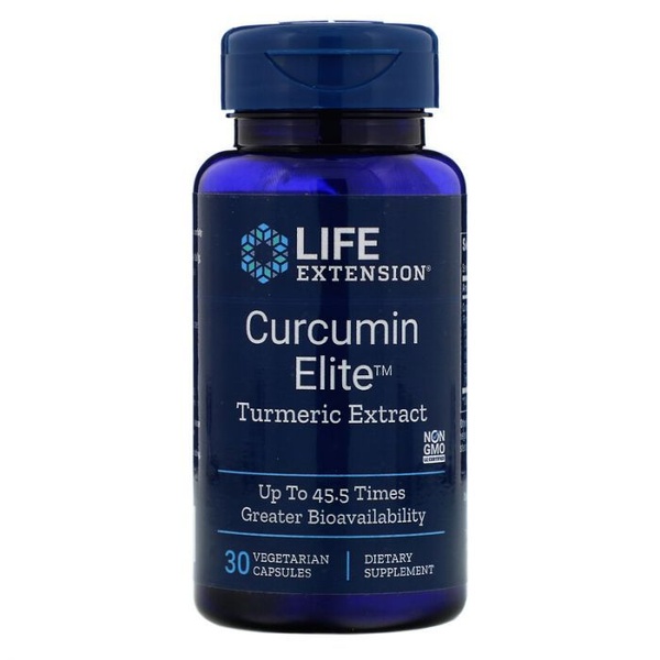 Life Extension Curcumin Elite Turmeric Extract Екстракт Куркуми 30 vegetarian capsules, 30 шт