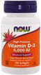 Now Foods Vitamin D3 5000 IU Вітамін D3 120 шт