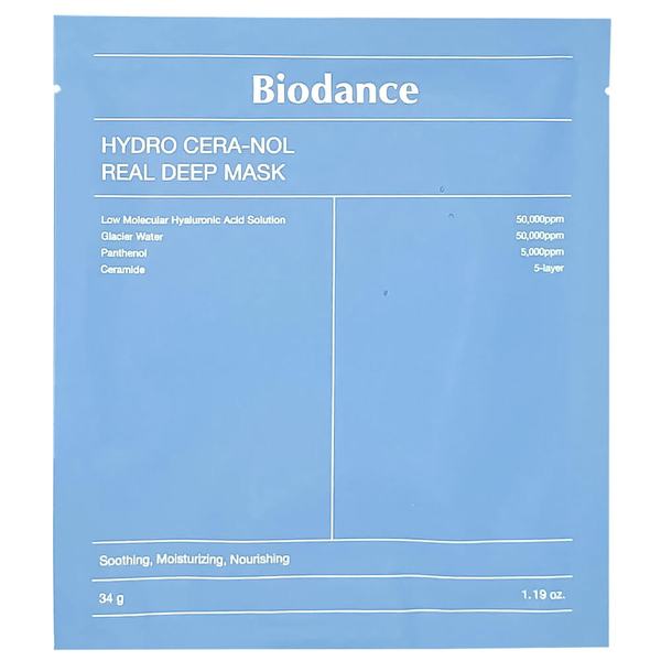 Biodance Hydro Cera-Nol Real Deep Mask Відновлювальна нічна гідрогелева маска 34 g, 1 шт