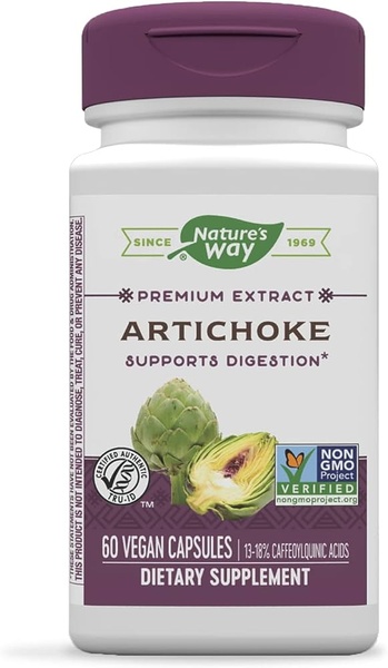 Nature's Way Artichoke Артишок 60 Vegan Capsules, 60 шт