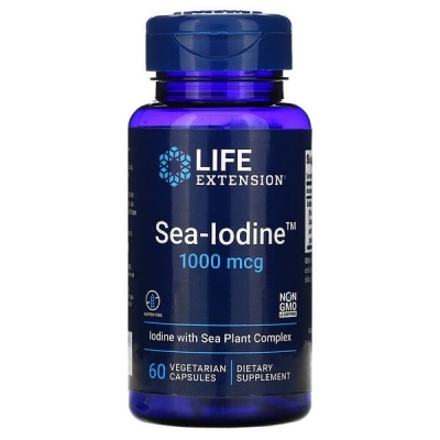 Life Extension Sea-Iodine 1000 mcg Морський Йод 60 vegetarian capsules, 60 шт