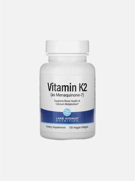 Lake Avenue Nutrition Vitamin K2 Menaquinone-7 Вітамін K2 (менахінон-7) 120 veggie softgels, 120 шт