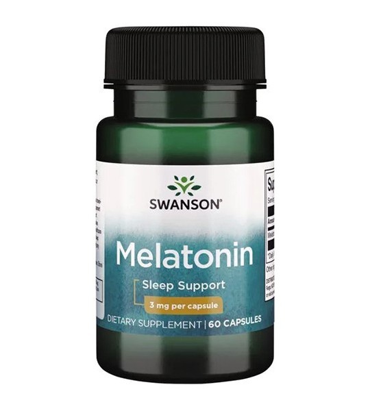 Swanson Melatonin Мелатонін 3 mg 60 capsules, 60 шт