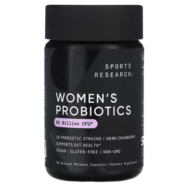 Sports Research Women's Probiotics Cranberry 65 Billion CFU Пробіотики для жінок 30 Delayed Release, 30 шт