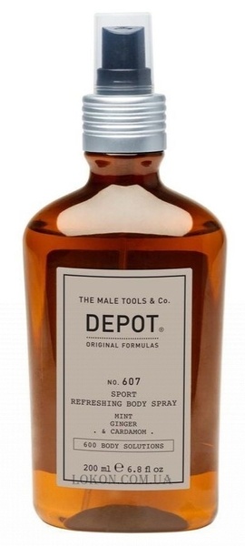 DEPOT 607 Sport Refreshing Body Spray Спрей спорт освіжаючий для тіла 200 ml, 200 ml