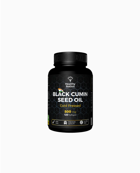 Healthy Nation Олія з насіння чорного кмину Black Cumin Seed Oil Cold pressed 500 mg / 120 Softgels, 120 шт