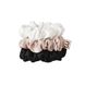 MON MOU SILK MEDIUM SCRUNCHIES SET BLACK, WHITE, NUDE Набір середніх резинок 3 шт 0126 фото 1