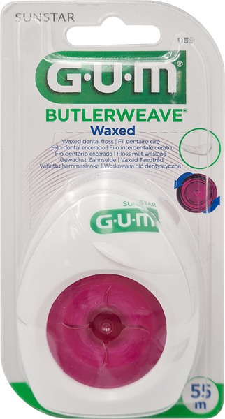 GUM Butler Weave Dental Floss Зубна нитка, 55 м