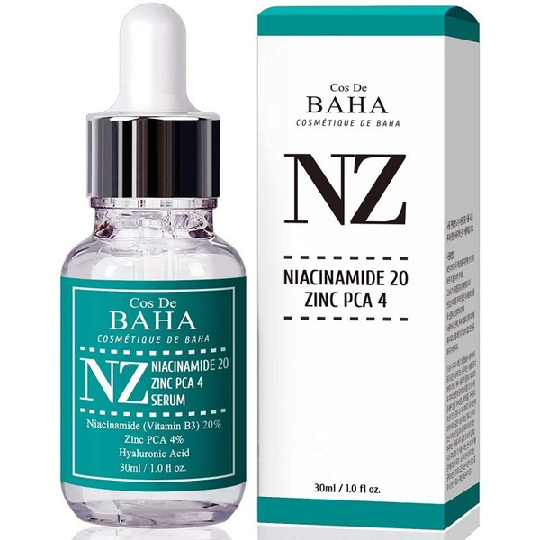 Cos De BAHA Niacinamide 20% + Zinc 4% Serum NZ Сироватка з ніацинамідом і цинком, 30 ml