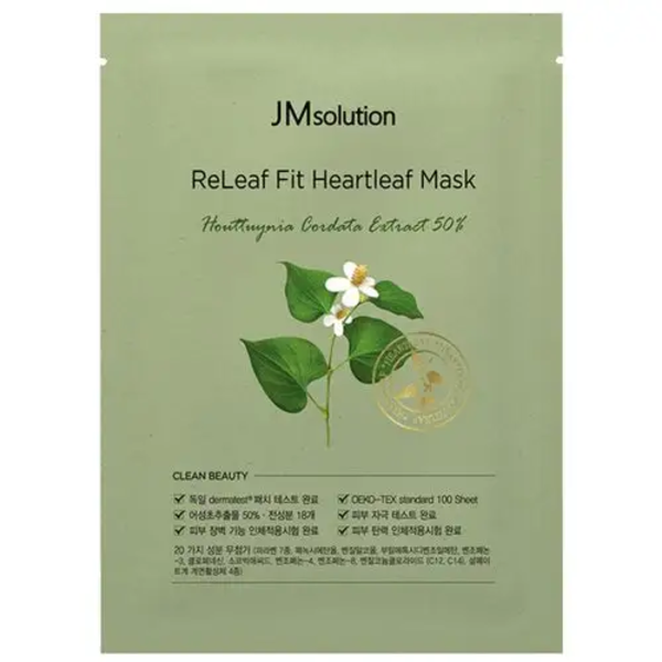 JM Solution Releaf Fit Heartleaf Mask Заспокійлива маска для обличчя 35 ml, 35 ml