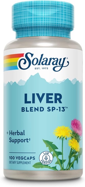 Solaray Liver Blend SP-13 Cуміш для підтримки печінки 100 veg caps, 100 шт