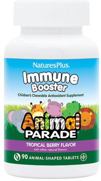 Nature's Plus Kids Immune Booster Natural Tropical Berry Flavor Укріплення імунітету, 90 шт