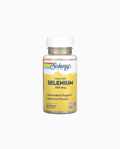 Solaray Selenium 200 mcg Селен 200 мкг 90 herbal capsules, 90 шт