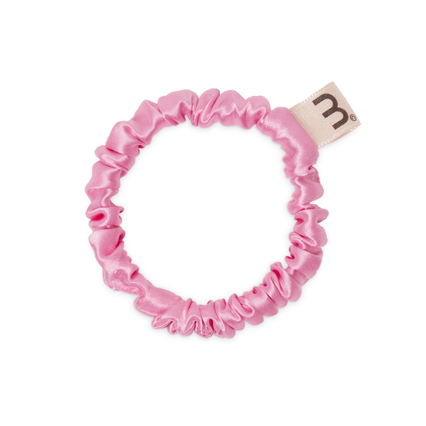 MON MOU SILK SLIM SCRUNCHIE BRIGHT PINK Тонка яскраво-рожева резинка з натурального шовку 1 шт, 1 шт