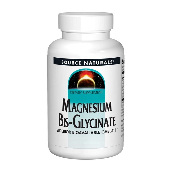 Source Naturals Magnesium Bis-Glycinate Магній 60 tabs, 60 шт