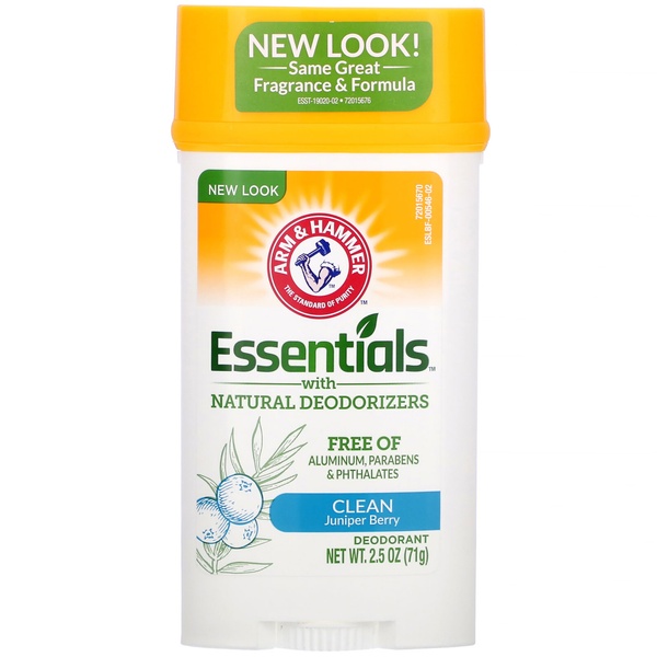 Arm & Hammer Essentials with Natural Deodorizers Deodorant Clean Juniper Berry, 71 g