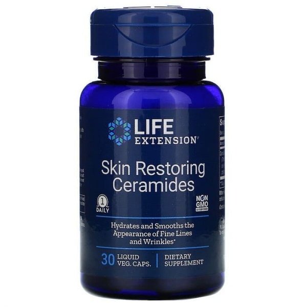 Life Extension Skin Restoring Ceramides Відновлення шкіри 30 Veg Caps, 30 шт