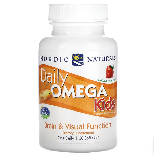 Nordic Naturals Daily Omega Kids Natural Fruit Flavor 500 mg 30 Soft Gels, 30 шт