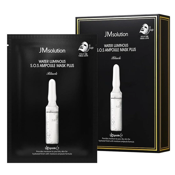 JM Solution Marine Water Luminous S.O.S. Ampoule Mask Plus Black Відновлююча маска для обличчя 30 ml, 30 ml