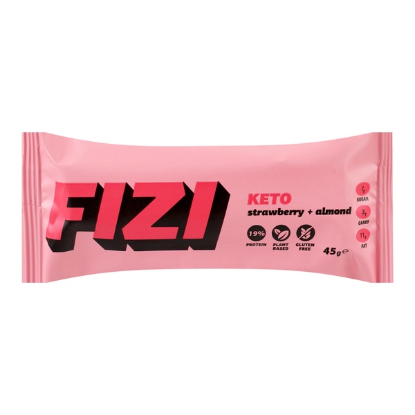 Fizi Кето протеїновий батончик "Strawberry+Almond" 45 г, 45 g