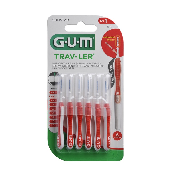 GUM Trav-Ler Interdental Brush Набір міжзубних щіток 0.8 мм*6 шт, 6 шт